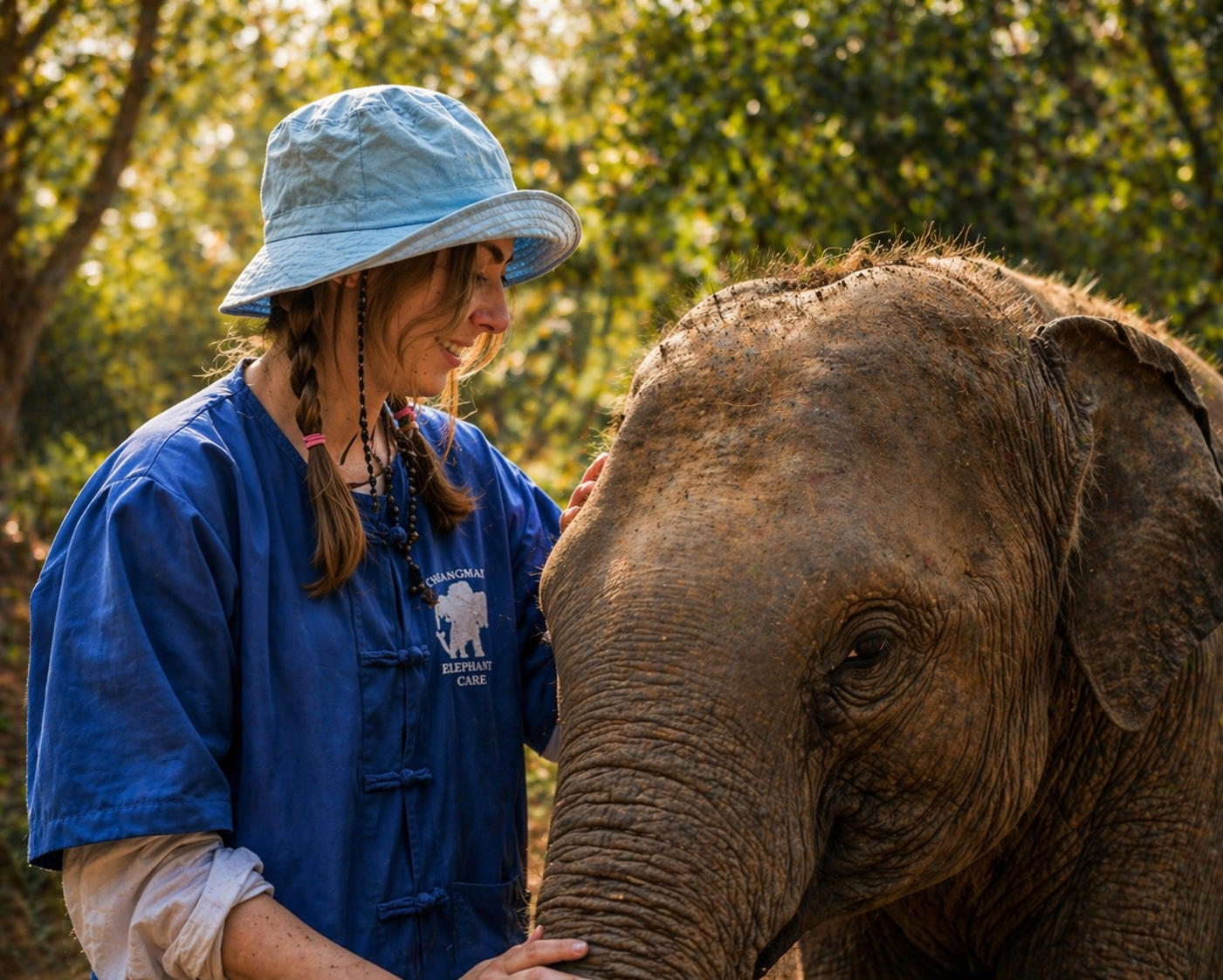 Building trust with elephants in a peaceful sanctuary in Chiang Mai